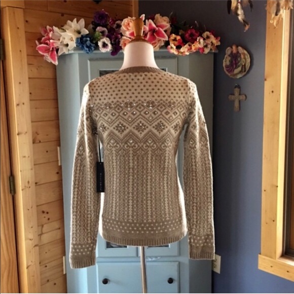 WILLI SMITH LAMBSWOOL Cardigan w/DIAMONDS NEW w/tg - Picture 4 of 5